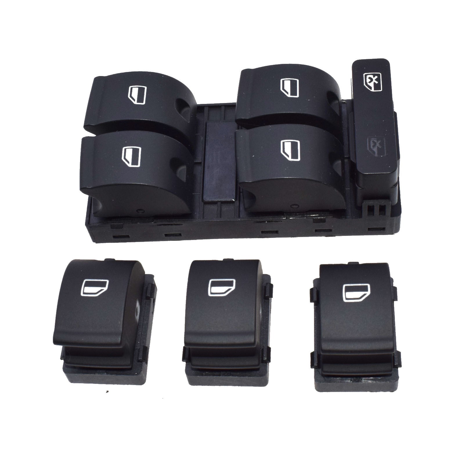 Set of 4 Master Passenger Power Window Switch Panel for for Audi A4 2002 - 2008 New - v