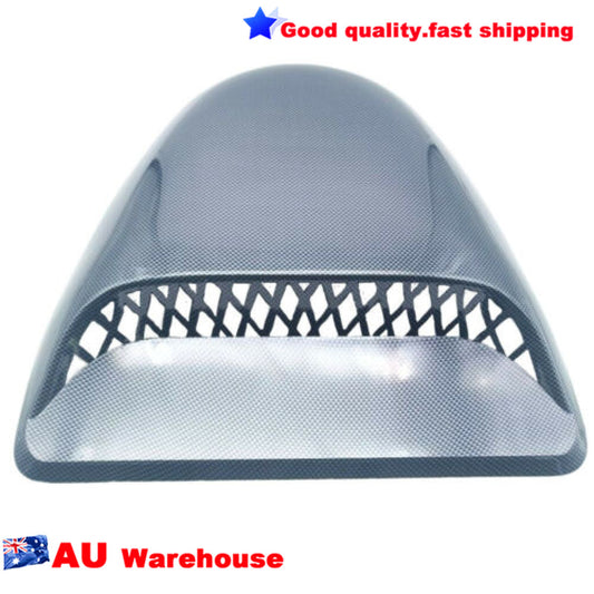 Universal Carbon Fiber Car Decorative Air Flow Intake Hood Scoop Vent Bonnet Cov n