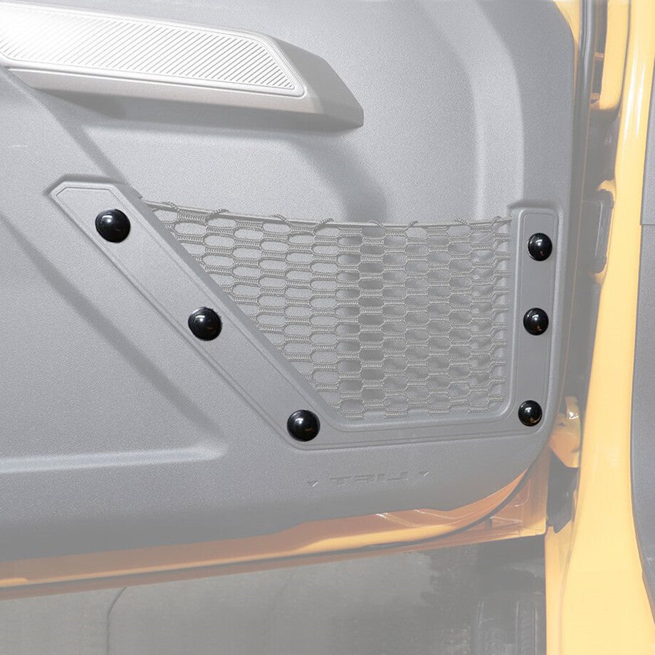 For 2021-2024 Bronco ABS Black Front Door Storage Box Net Screw Trim Covers v