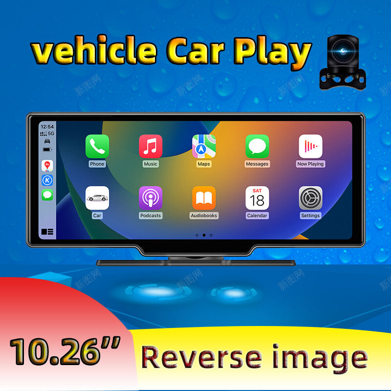 10.26in Car Stereo Bluetooth FM AUX Radio Player For Apple Carplay Android Auto