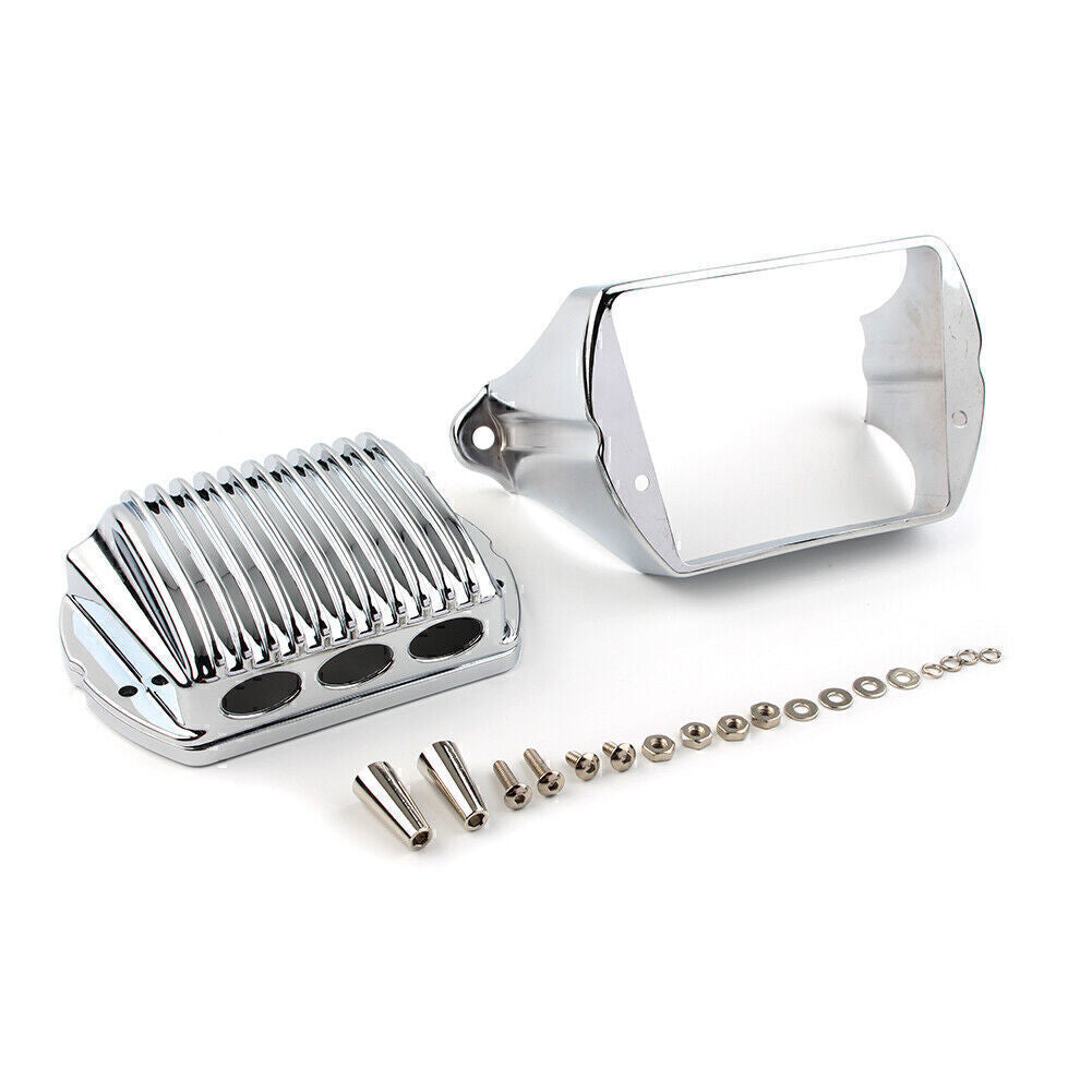 for Harley Bagger 1997 - 2011 FLH Front Voltage Regulator Cover Accent Chrome Q