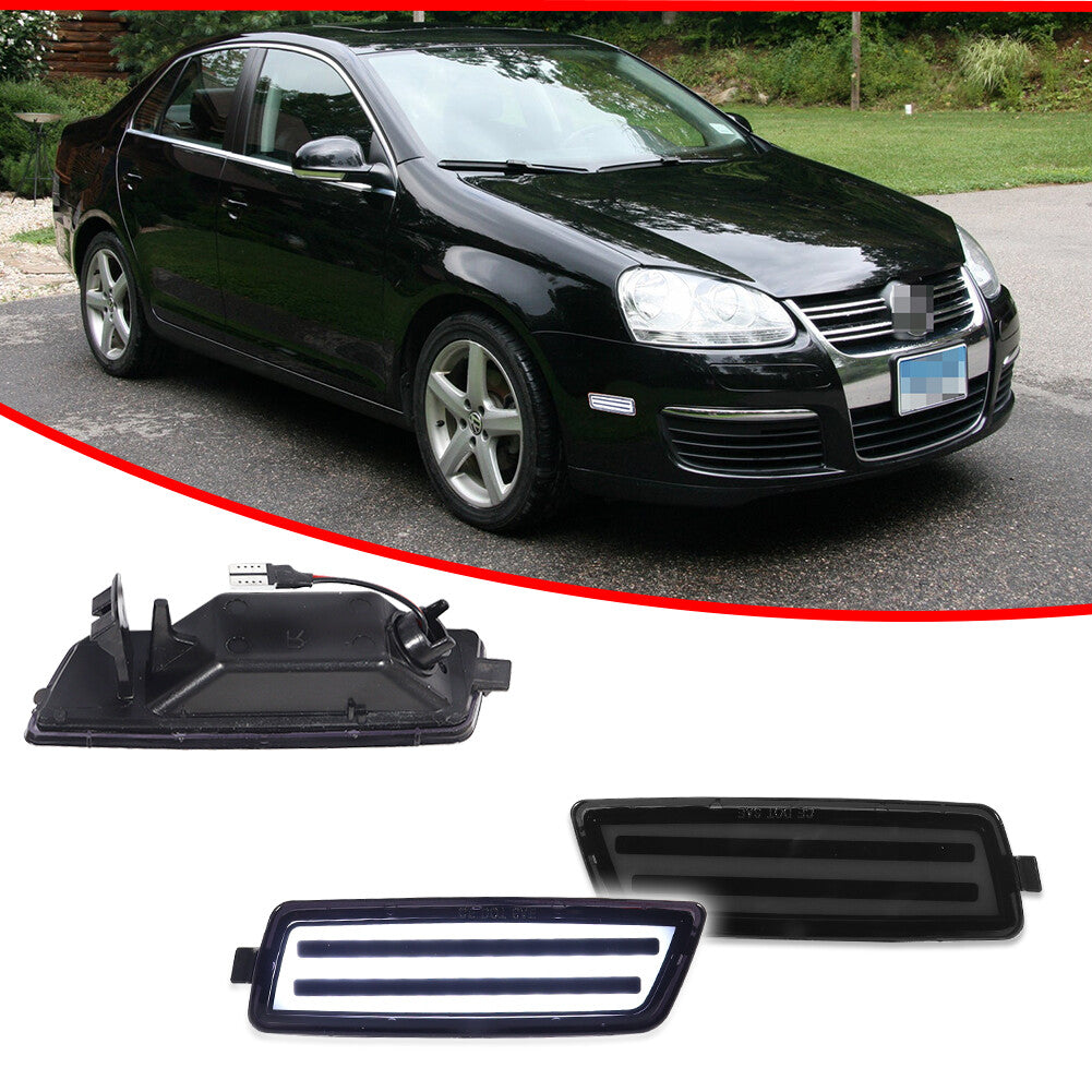 White LED smoked lens front marker signal light suitable for MK5 for Golf /GTI for Jetta - v