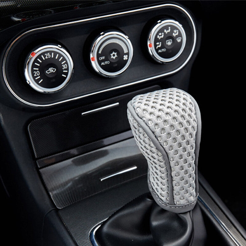1Pc Car Cloth Zipper Gear Shift Knob Gear Handle Stick Protector Cover SUV Truck Q