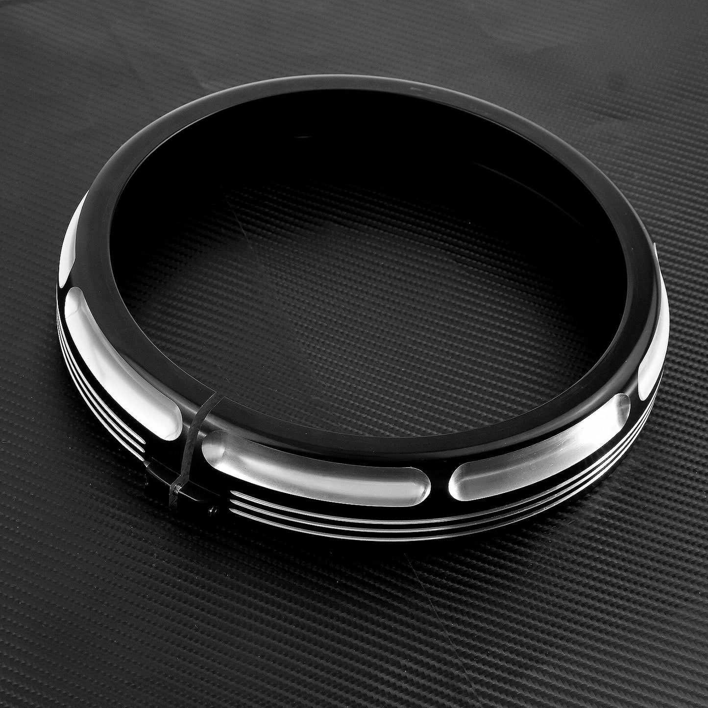 Motorcycle 7'' Burst Headlight Trim Ring Fit for Harley Touring Road King Glide Q