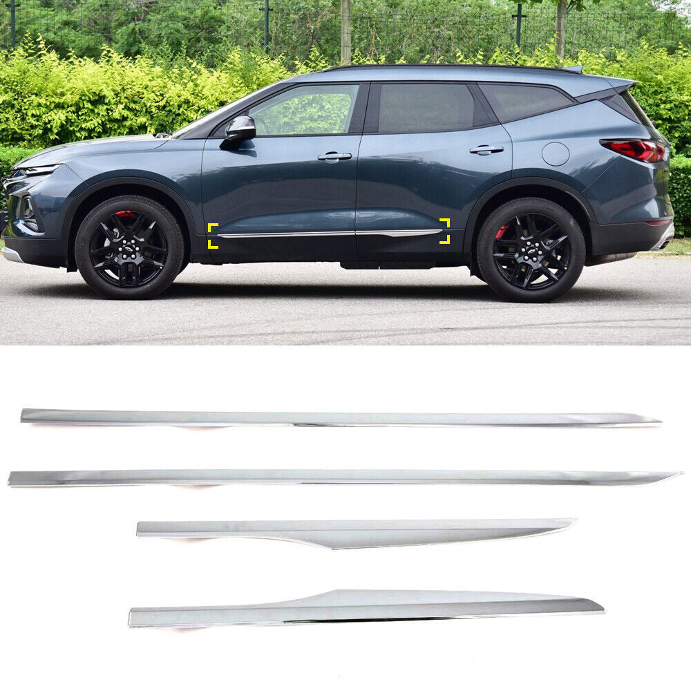 for Chevrolet for Chevy Blazer 2019-2021 ABS Chrome Side Door Body Skirt Cover Trim