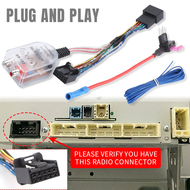 Factory Radio Add An Amplifier Adapter Wire Harness for Toyota Prius C-HR for Avalon