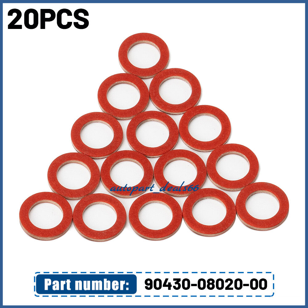 for YAMAHA Lower Unit Oil Drain Gasket 20pack Replaces 90430-08020 & 90430-08003