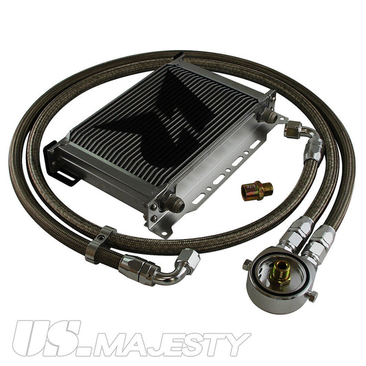 LR 25 Row AN10 Oil cooler w/Bracket+Filter Adapter Hose Kit 3/416  M201.5 SL