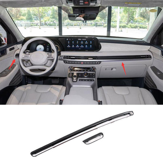 ABS Carbon Look Middle Air Outlet Vent Trim for Hyundai Palisade 2023-2024 B n