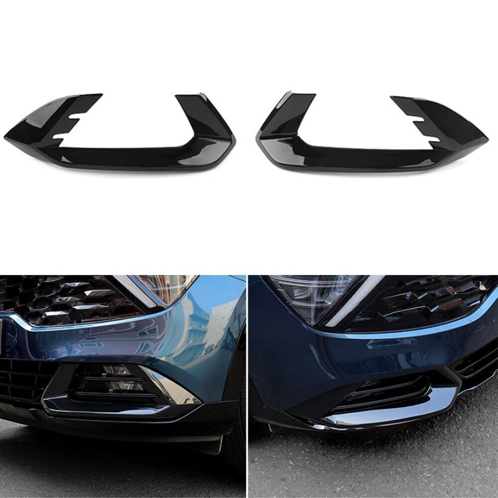 Front Fog Light Lamp Frame Cover Trim Gloss Black for Kia 2023 2024 n