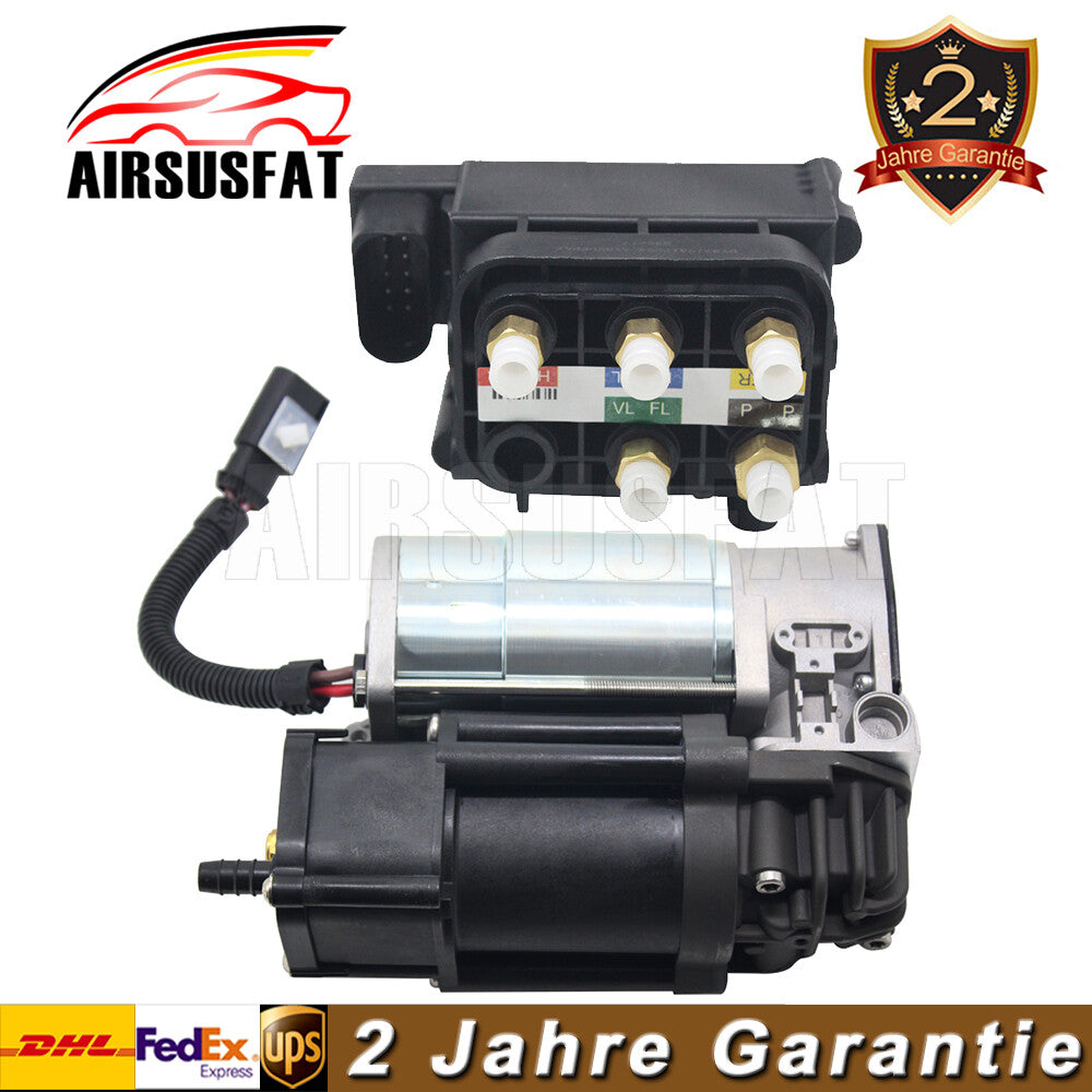 for Mercedes W205 C205 C E-Class air suspension compressor pump + valve block