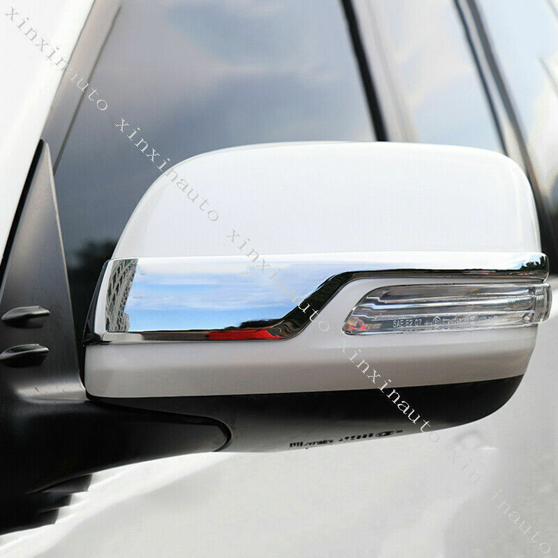 for Toyota Prado 2010-2021 Chrome Side Rearview Mirror Strip Trim Cover Molding