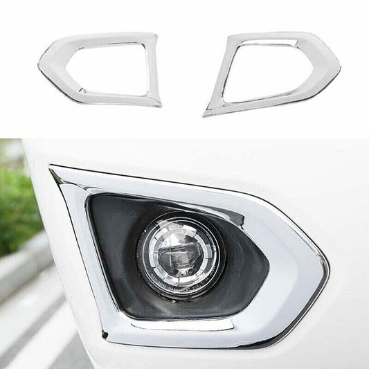 for Nissan Armada Patrol Y62 17-20 ABS Chrome Front Fog Light Lamp Frame Trim 2X