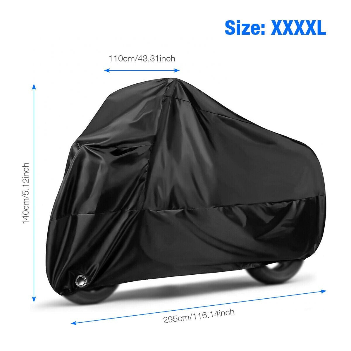Motorcycle Cover Outdoor Rain Dust Sun UV Scooter Protector XXXXL Waterproof