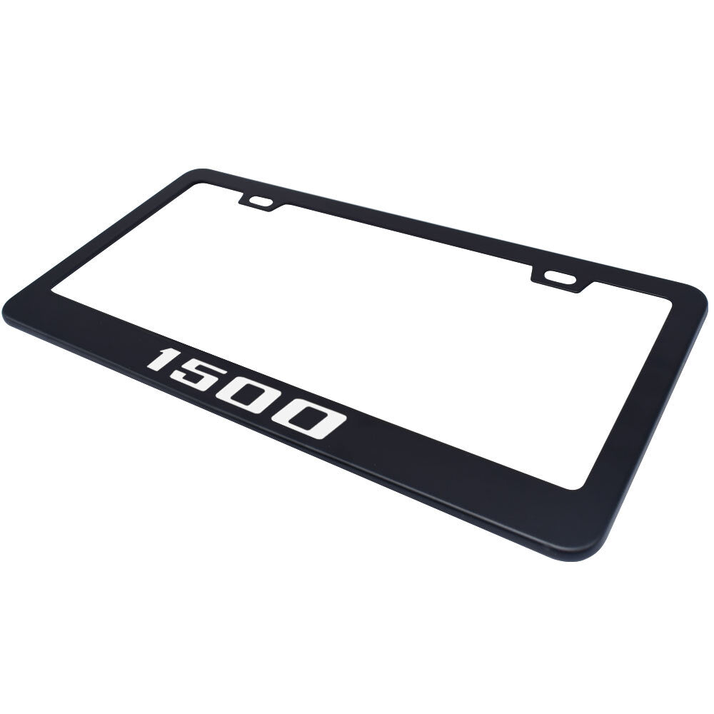 Metal black license plate label frame cover fits for Dodge for Ram 1500 Crew Cab pickup - n