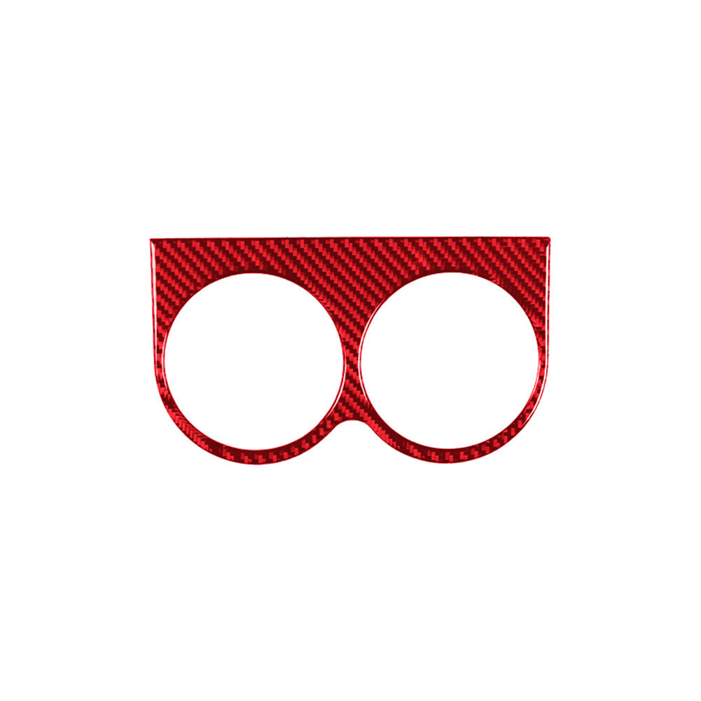 Red carbon fiber interior rear cupholder cover trim for Ford F-150 FX4 2004-2008