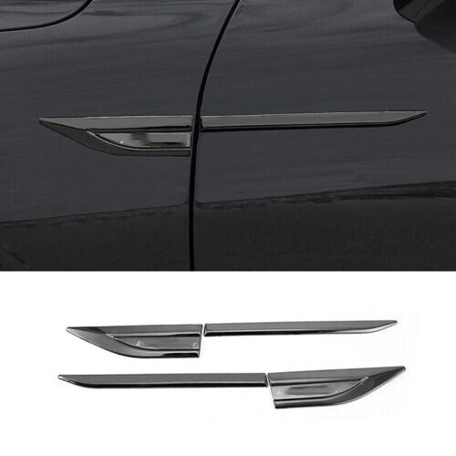for Kia K5 2021-2023 Black Titanium 3D Side Door Fender Decoration Cover Trim 4P