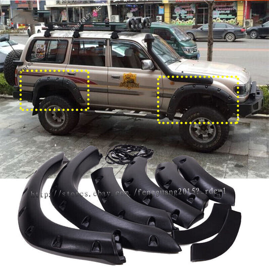 for Toyota for Land Cruiser LC/FJ80 91-97 Black Fender Flares Wheel Arches Wide Kit