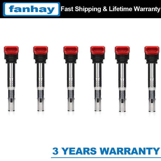 6Pcs Ignition Coil Pack 06E905115D for AUDI for A4 for A5 for A6 A7 for A8 Q5 Q7 R8 S4 S5 S6 S8