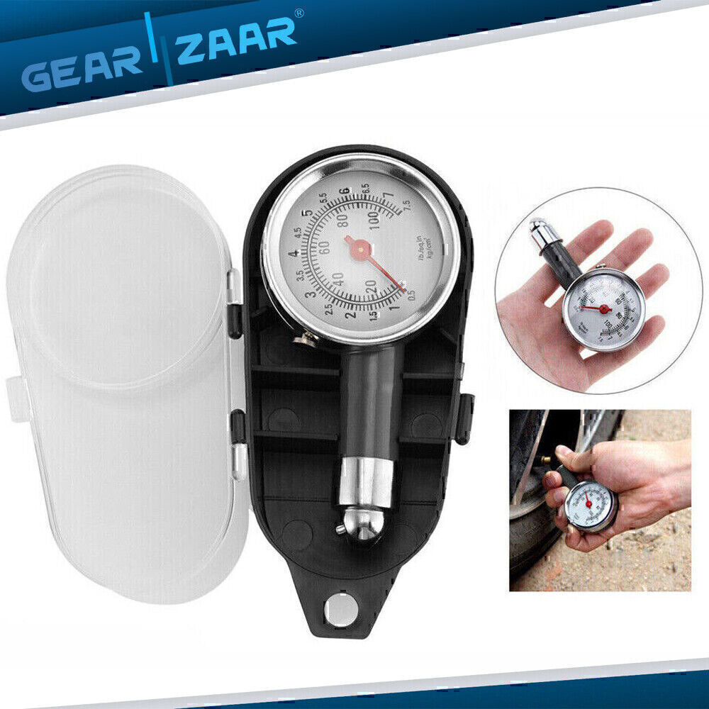 Professional Car Tire Tyre Pressure Gauge Air Measurement Psi/Bar Metal
