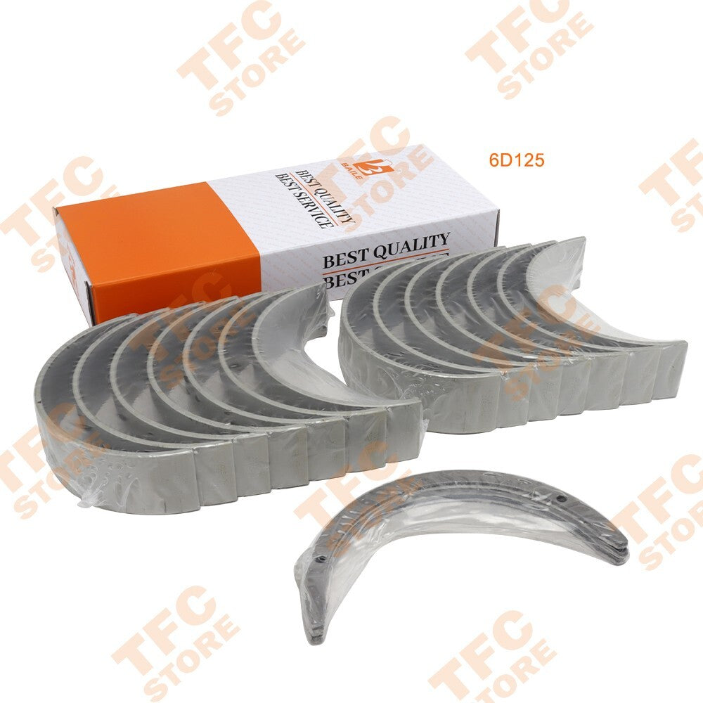 New Crankshaft Main Bearing Con Rod Bearing For Komatsu 6D125 Engine STD