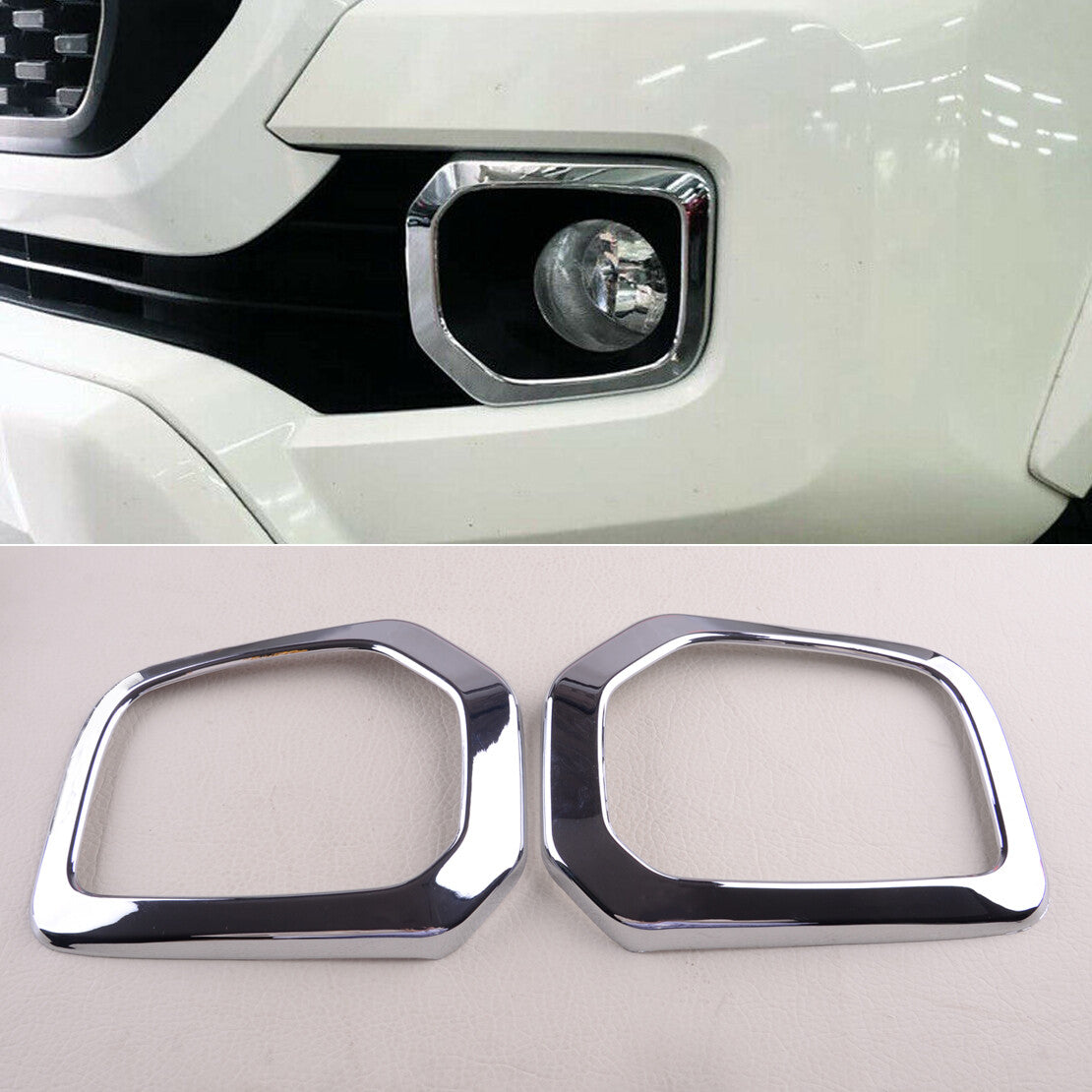 Car for CHRome Front Bumper Fog Light Lamp Cover Trim fit for Tacoma 2016-20 v
