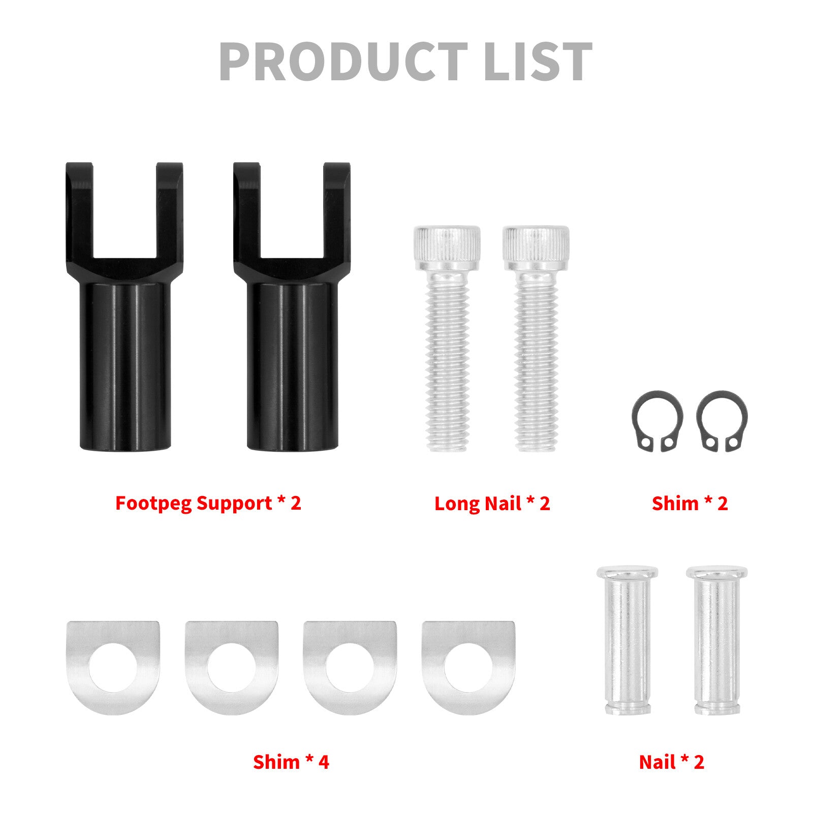 Black 2.25 Passenger Foot Pegs Support Mount for Harley Softail Fat Boy 00-2006