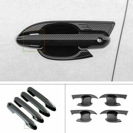 8p for toyota Highlander 2020-2022 Carbon Fiber Door Handle Door Bowl Trim Cover