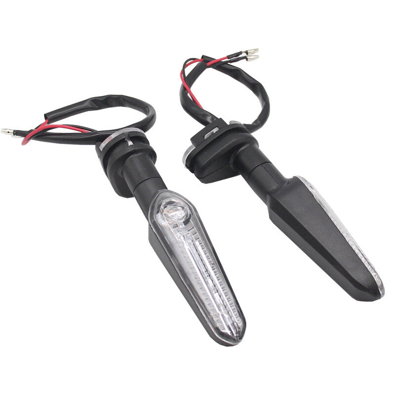 2-pack universal motorcycle turn signal indicator flashing LED lights, amber color - n