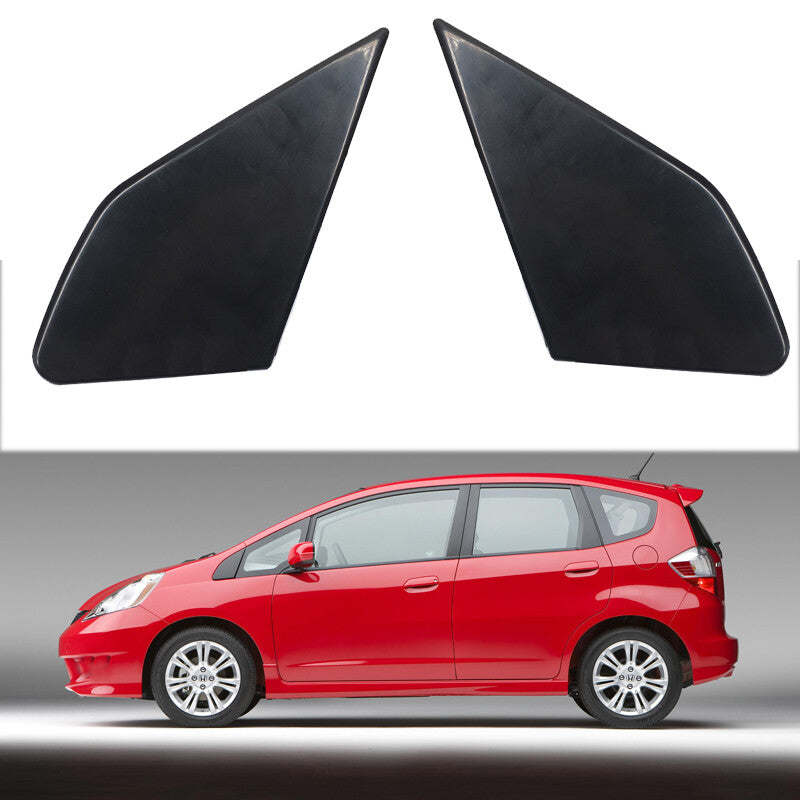 1 Pair Front Door Garnish Window Glass Plate Trim Cap for Honda Fit 2009-2013