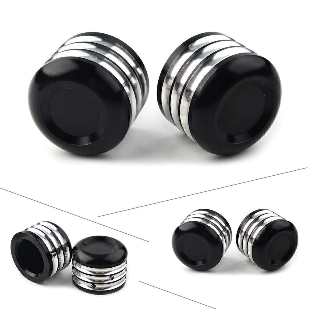 CNC Front Axle Cap Nut Cover Black Fit for Harley Dyna Electra Glide Sportster Q