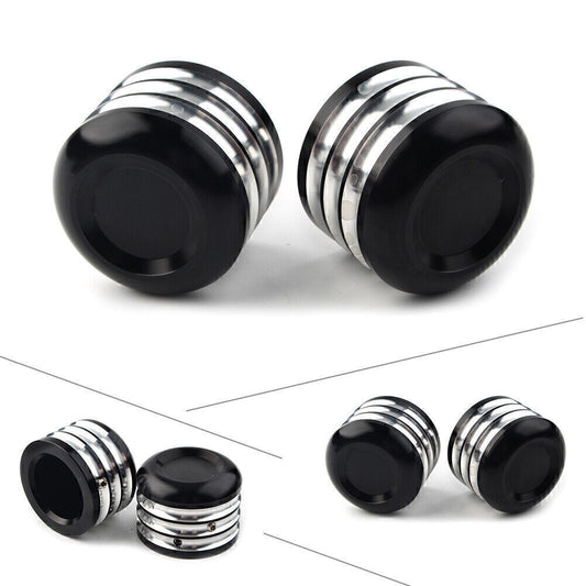 CNC Front Axle Cap Nut Cover Black Fit for Harley Dyna Electra Glide Sportster Q