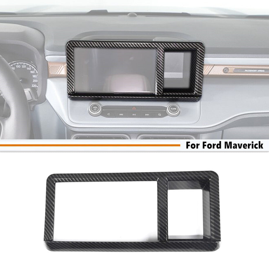 For 2022-2024 Maverick ABS Carbon Center Navigation Screen Frame Cover Trim v