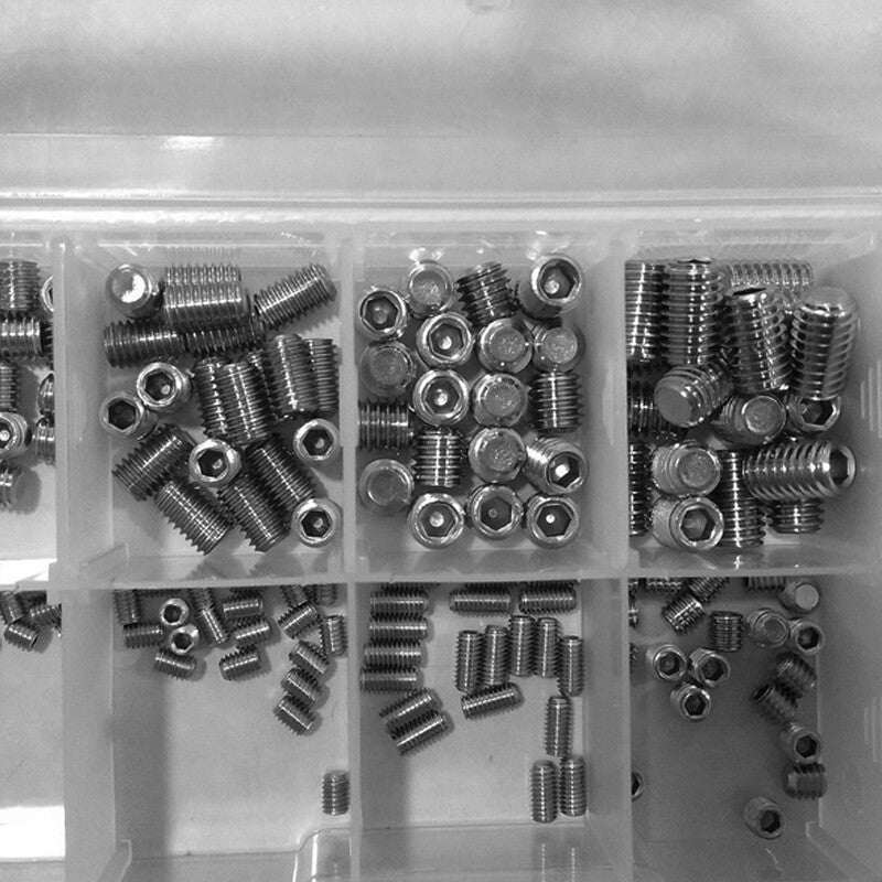 Stainless steel socket hex screw cup tip, categorized as M3, 4, 5, M6, M8, 200 pieces - n