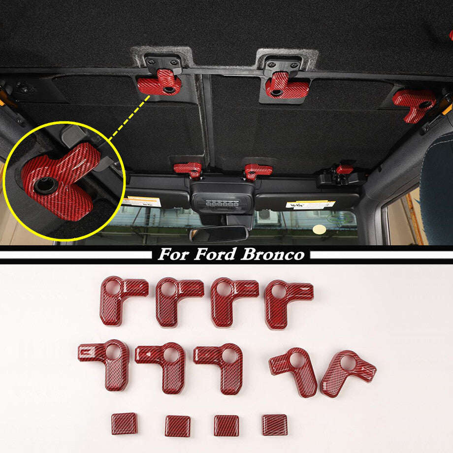 Accessories Red Carbon Car Roof Removal Switch Cover Trim For Bronco 21-23 v