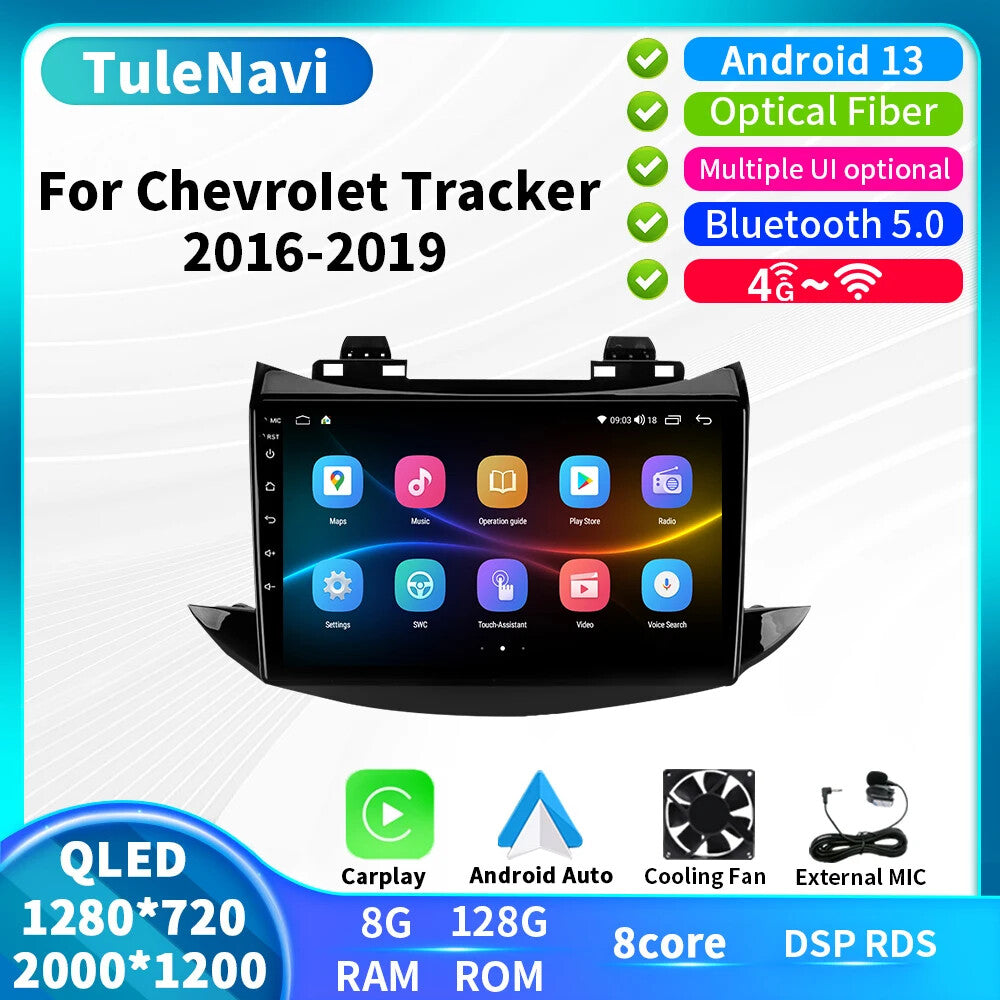 for Chevrolet Tracker Trax 2016-2019 Car Radio CarPlay GPS Multimedia Screen