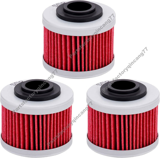 3 Pieces Oil Filter 420256452 for Can-Am DS450X Rally 200 Spyder GS RT SE5 SM5 Q