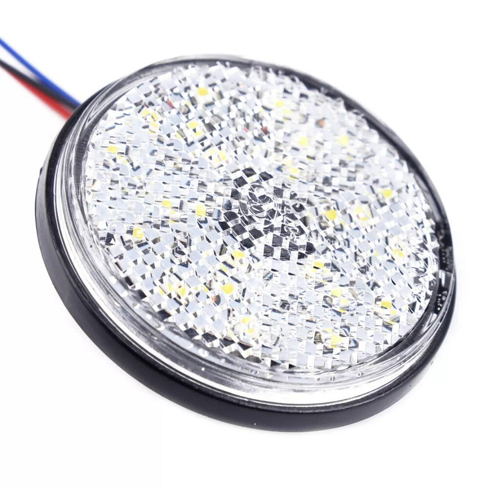 Pair 12V Round LED Reverse Stop/Turn/Tail Backup Light Lamp Truck Trailer New n