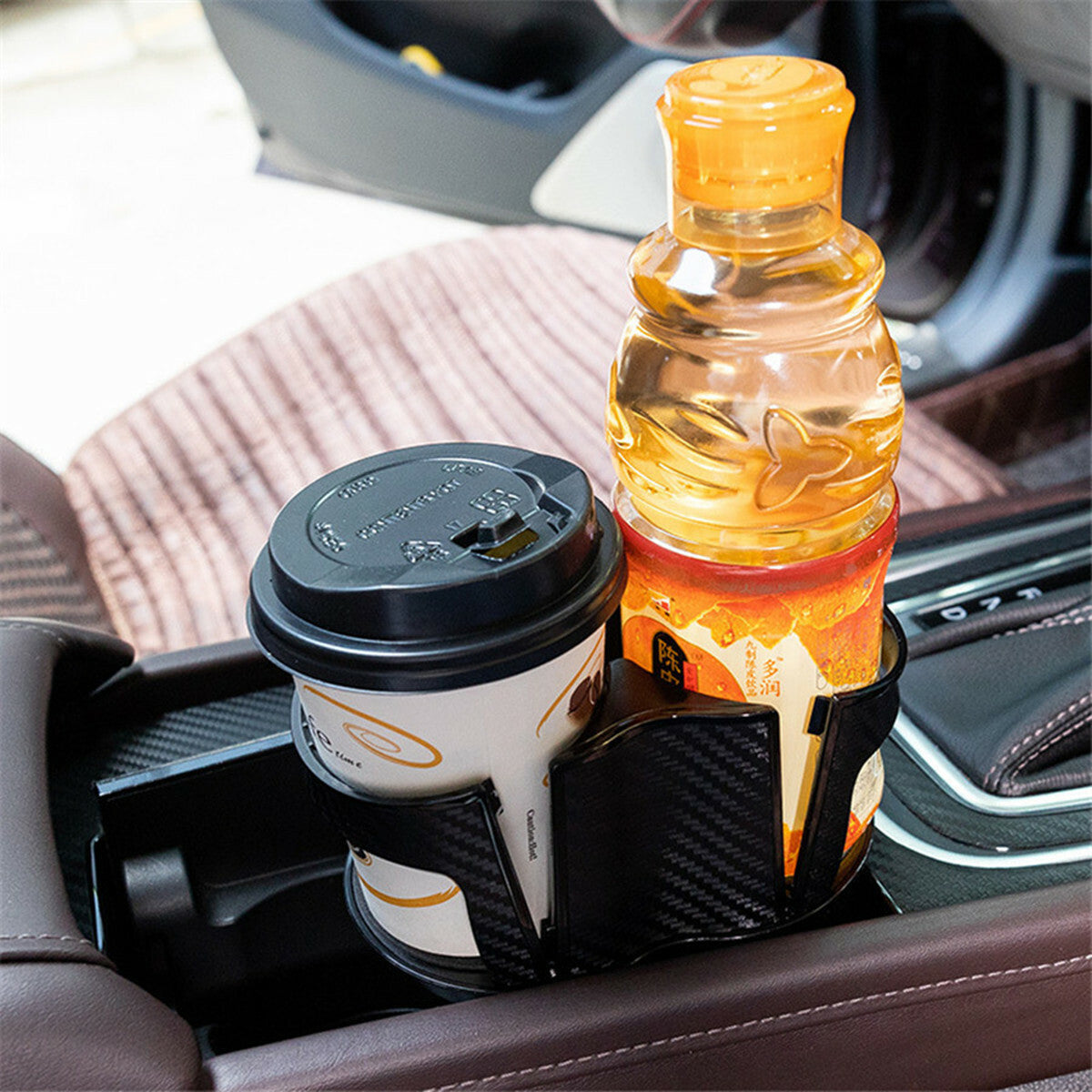 Phone Storage Box Drinking Bottle Cup Holder ABS Rubber For Car Center Console Q