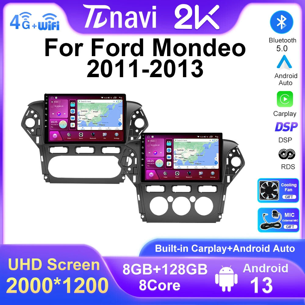 for Ford Mondeo 4 mk4 2011-2013 Android Car Radio CarPlay GPS Multimedia Screen