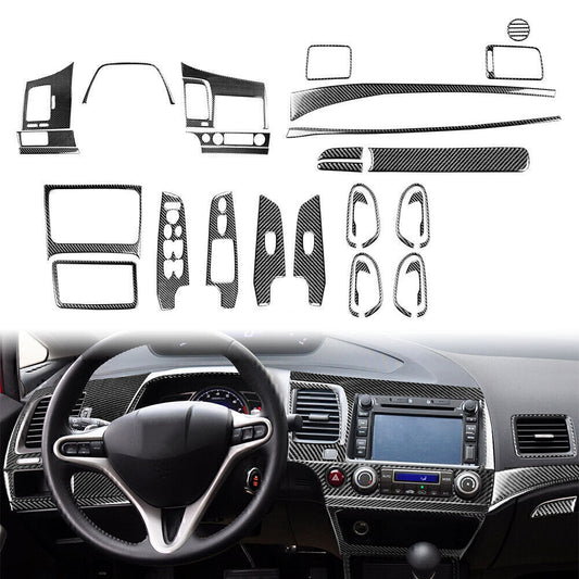 29x carbon fiber interior trim cover for Honda for Civic 8th generation, 2006-11