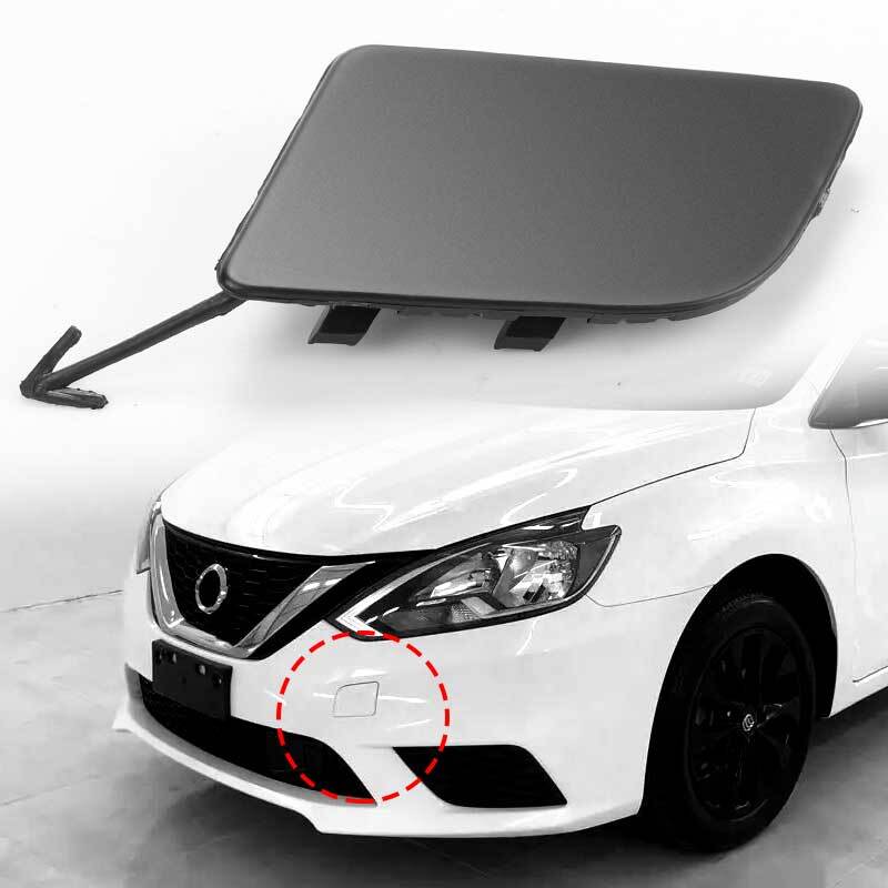 Car Front Bumper Tow Eye Bracket Hook Cover Cap for 2016-2019 for Nissan Sentra