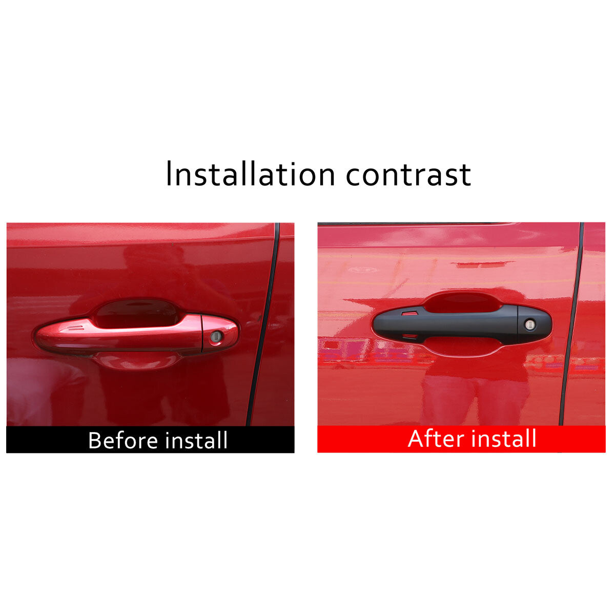 2 Red Carbon Fiber Headlight Switch Frame Cover Trim for Corvette C7 2014-2019- v
