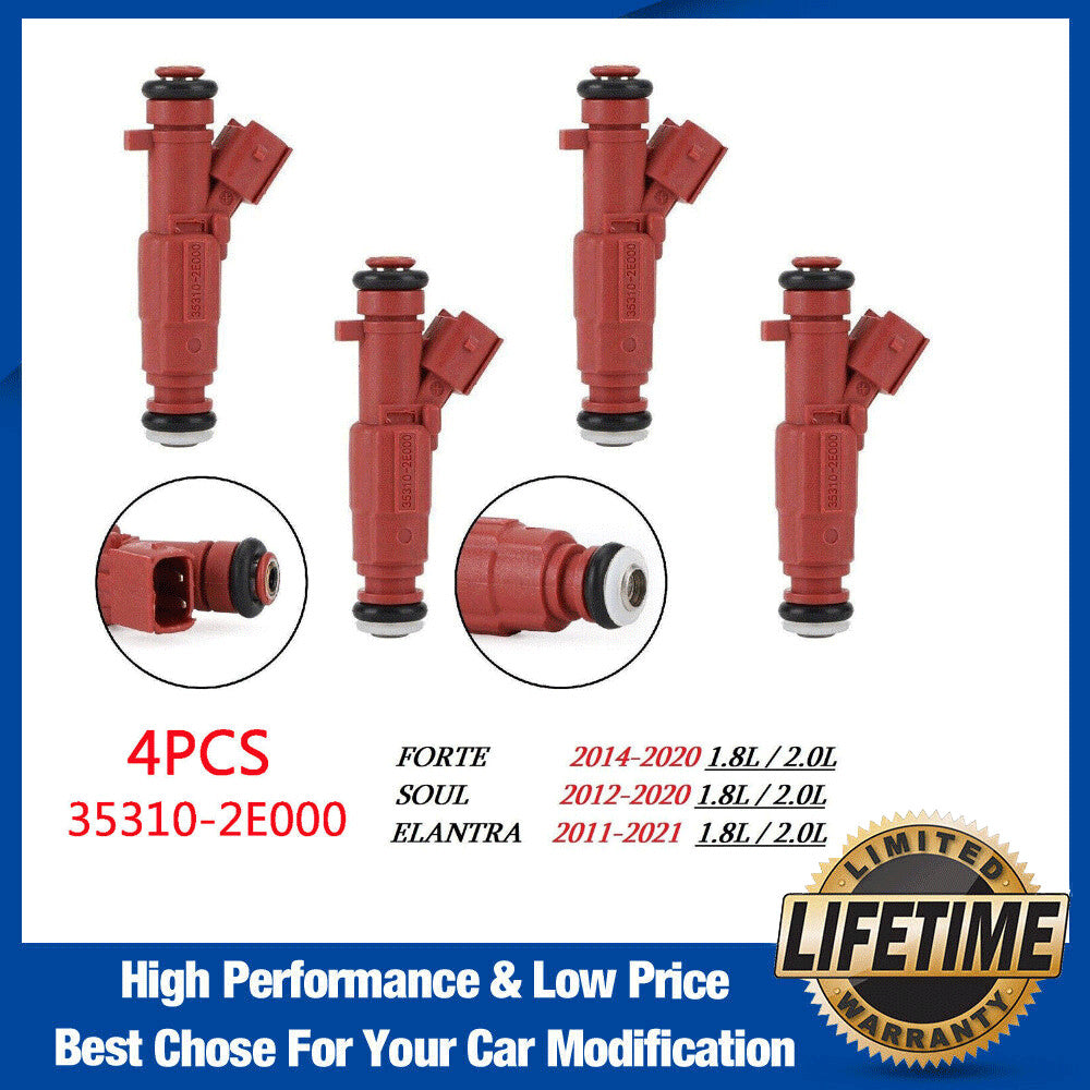 4-piece fuel injector 35310-2E000 for Hyundai for Elantra / for Kia 1.8L L4 (2011-14) n