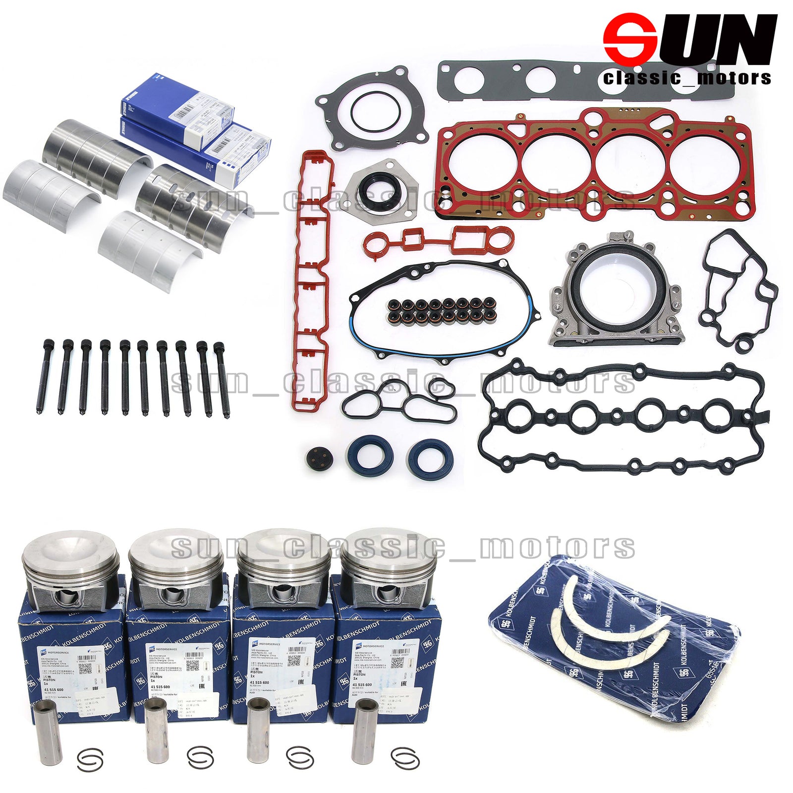 Engine piston ring washer bolt rebuild kit for Audi A4 2.0 TFSI BWT BPY-