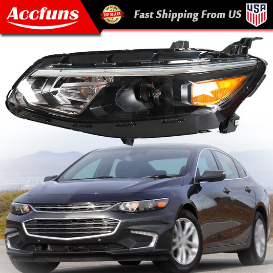 Headlights for 2016-2018 Malibu with transparent lens projector drive-side - n