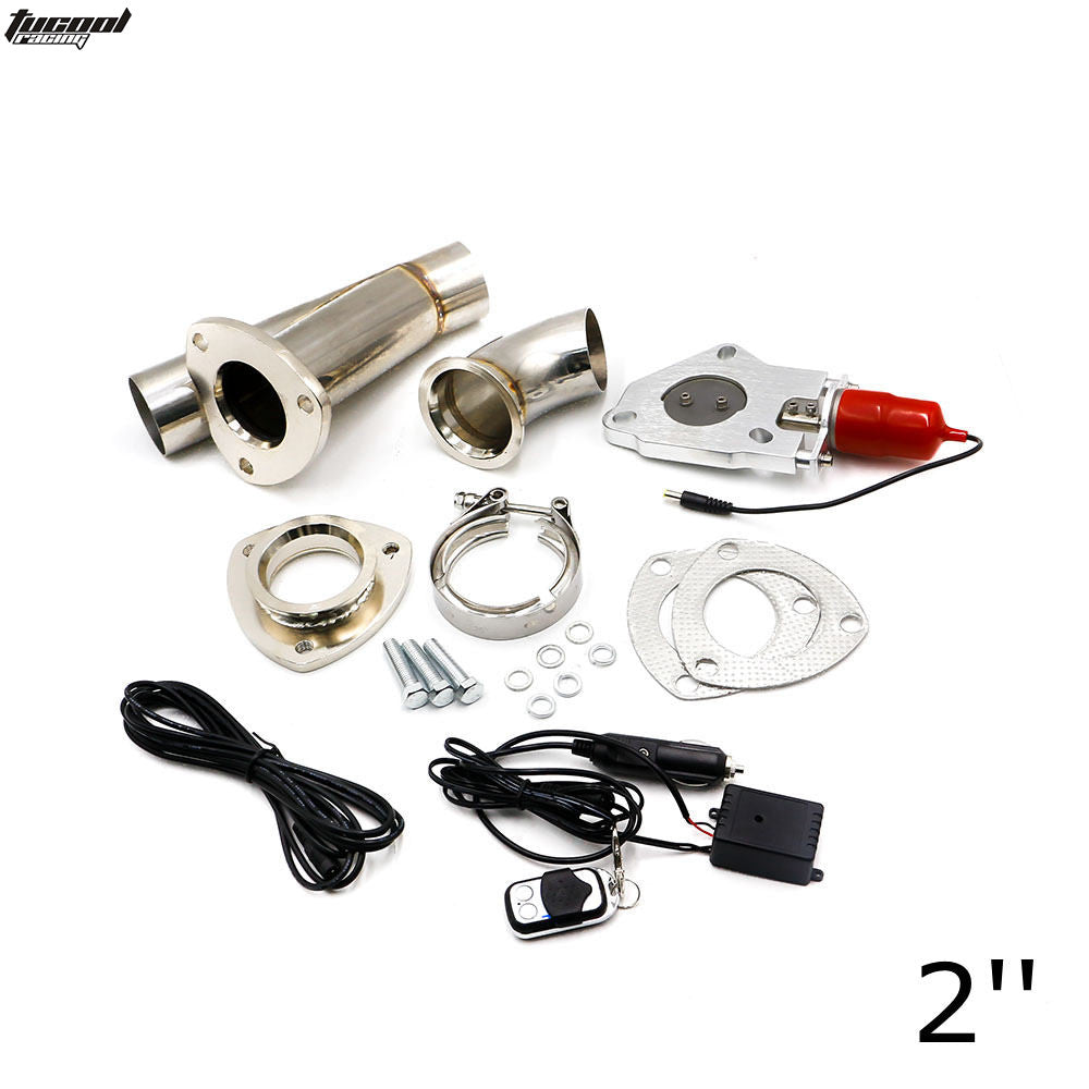 251mmCar Electric Exhaust Catback Downpipe Cutout E-Cut Out Valve Motor Remote n