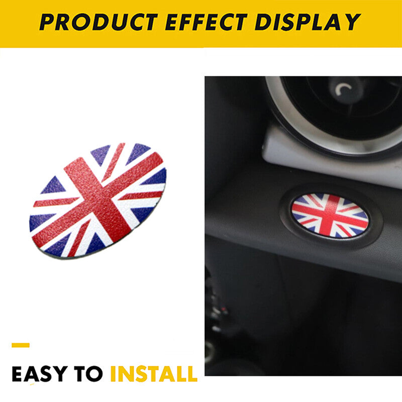 for Co -Pilot Storage Box Button Sticker for MINI COOPER R55 R56 R57 R59 Car Styling Q
