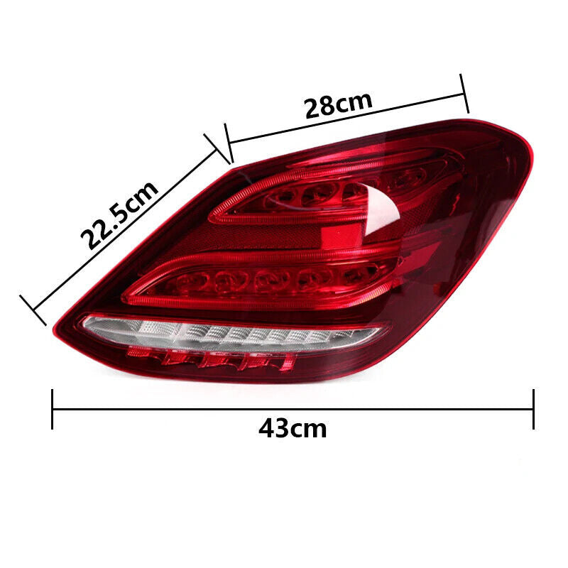 1. Dual rear taillight turn signals applicable to for Mercedes-Benz C-Class W205 C300 (2014-2018)