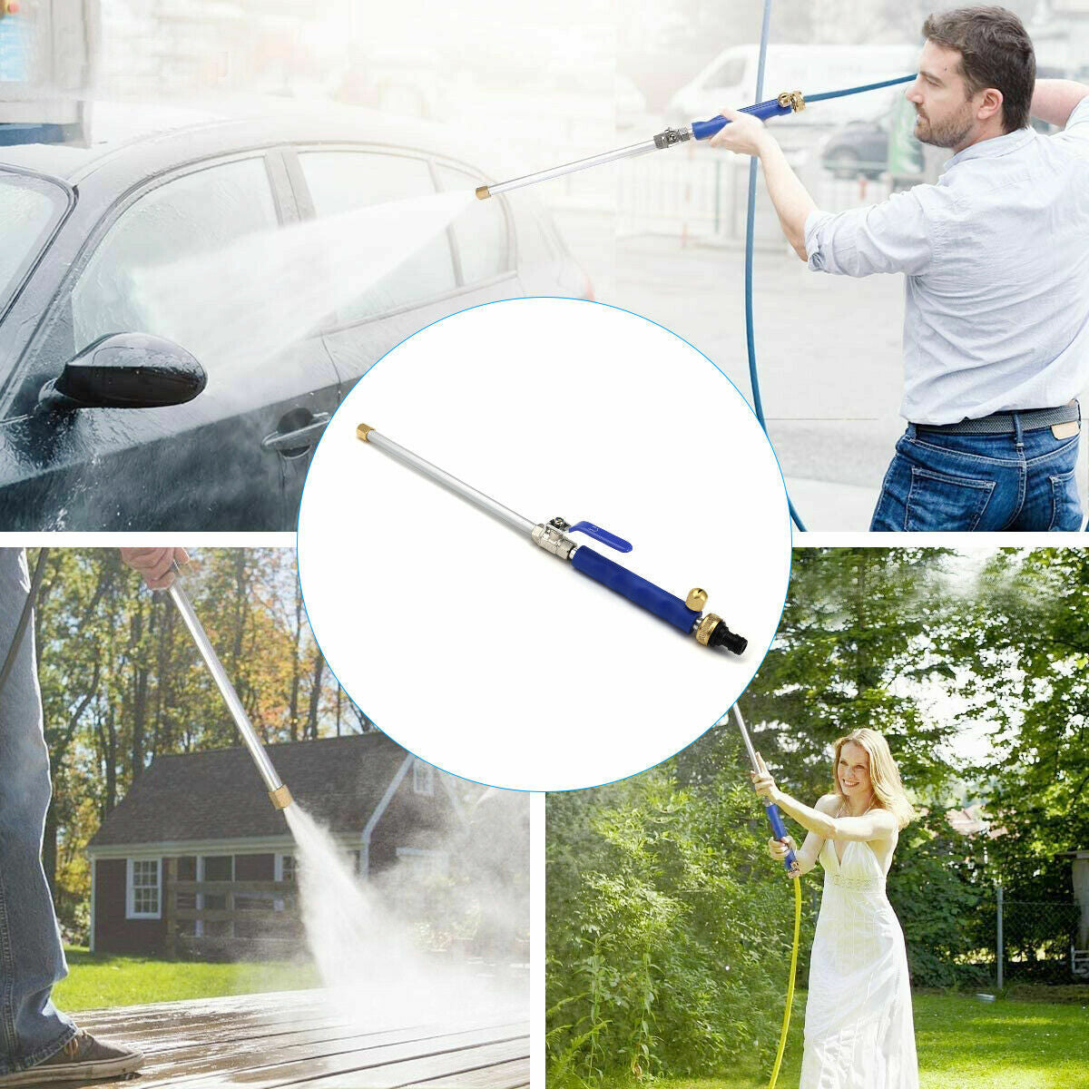 High Pressure Power Washer Water Spray Gun Nozzle Wand Attachment Garden Hose US